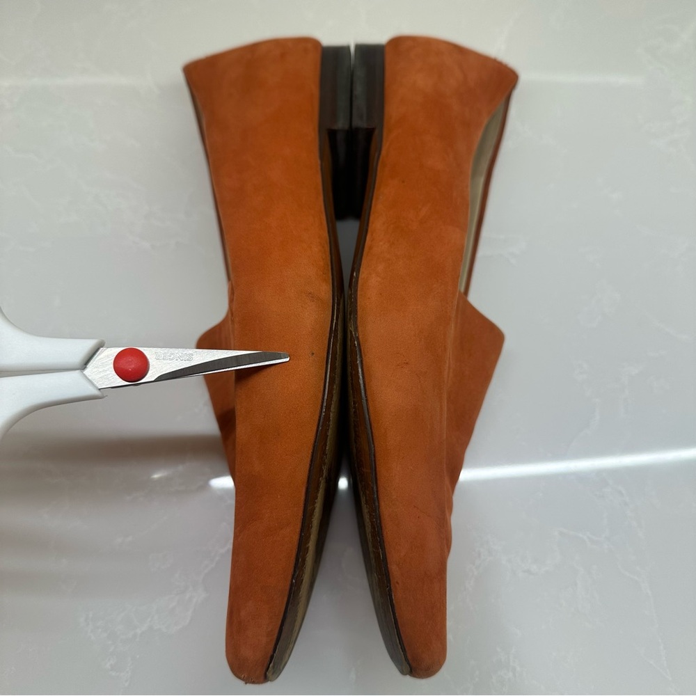 Sam Edelman Penny Burnt Orange Pointed Suede Loafers. Size: 7.5 M Women’s - Picture 10 of 13